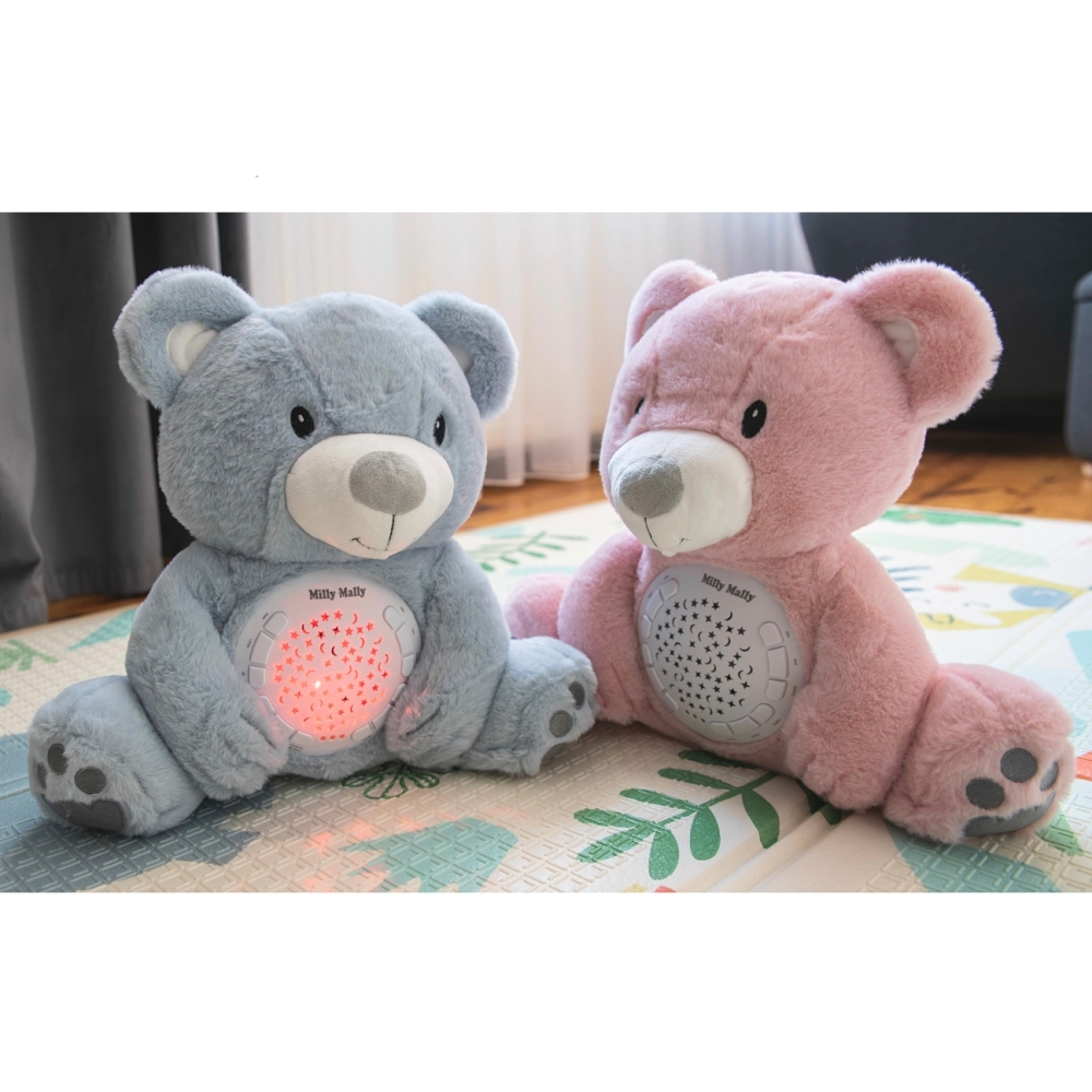 Pliušinis žaislas su projektoriumi Milly Bear Blue-Miegui, Žaislai, Migdukai ir karuselės, Kūdikiams, Miego žaislai-e-vaikas