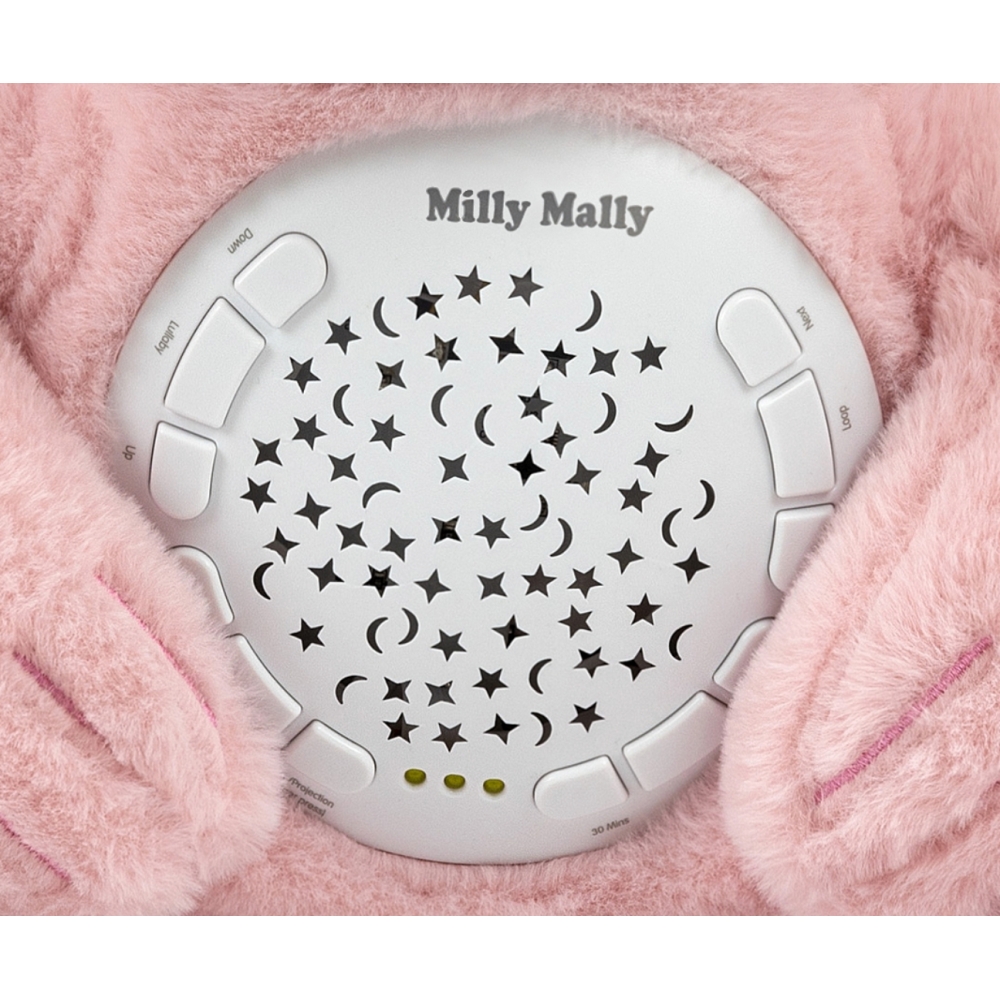 Pliušinis žaislas su projektoriumi Milly Bear Pink-Miegui, Žaislai, Migdukai ir karuselės, Kūdikiams, Miego žaislai-e-vaikas