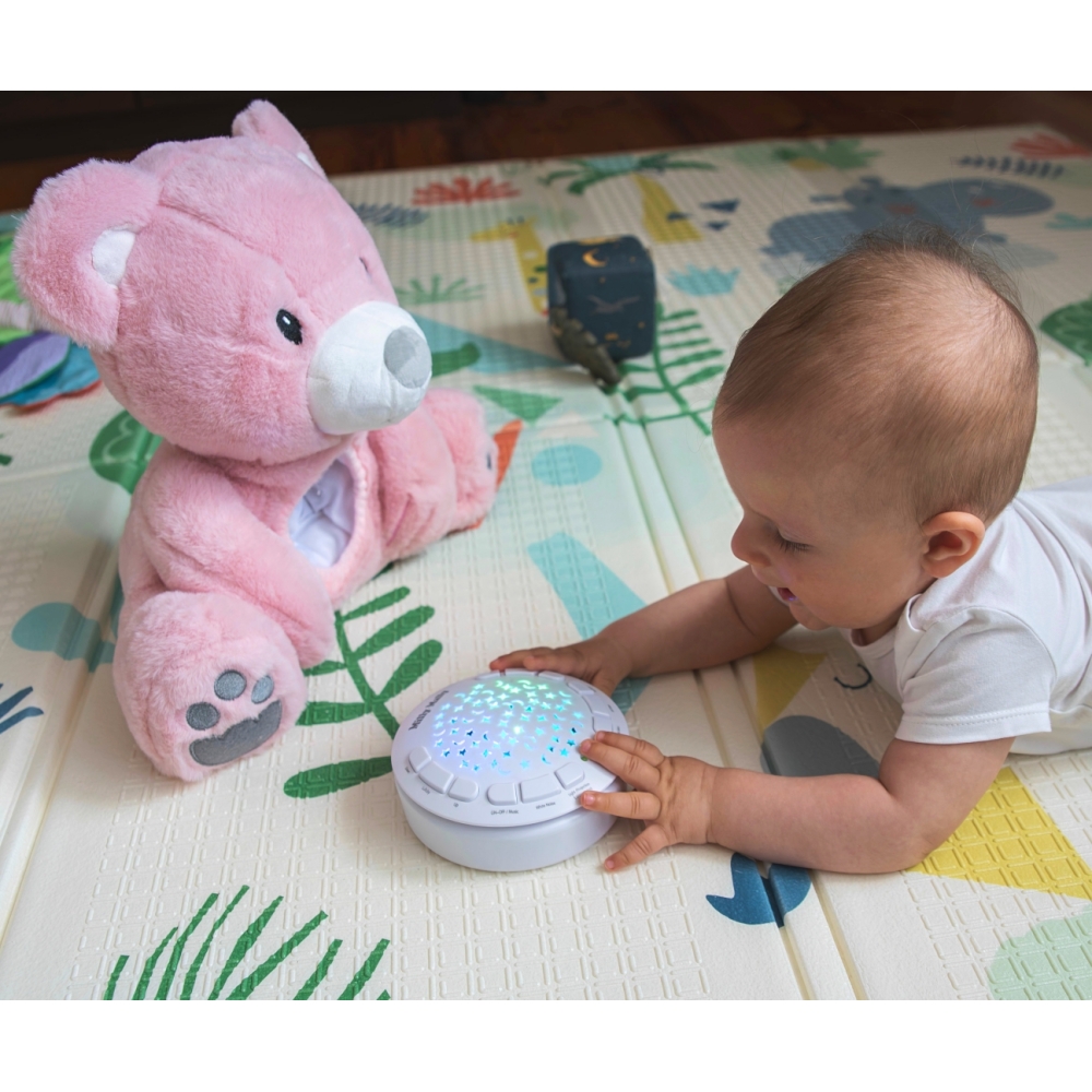 Pliušinis žaislas su projektoriumi Milly Bear Pink-Miegui, Žaislai, Migdukai ir karuselės, Kūdikiams, Miego žaislai-e-vaikas
