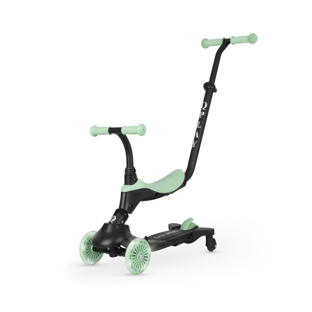 Paspirtukas Qplay Sema Evo 3in1, Green-Judėjimui, Paspirtukai vaikams-e-vaikas