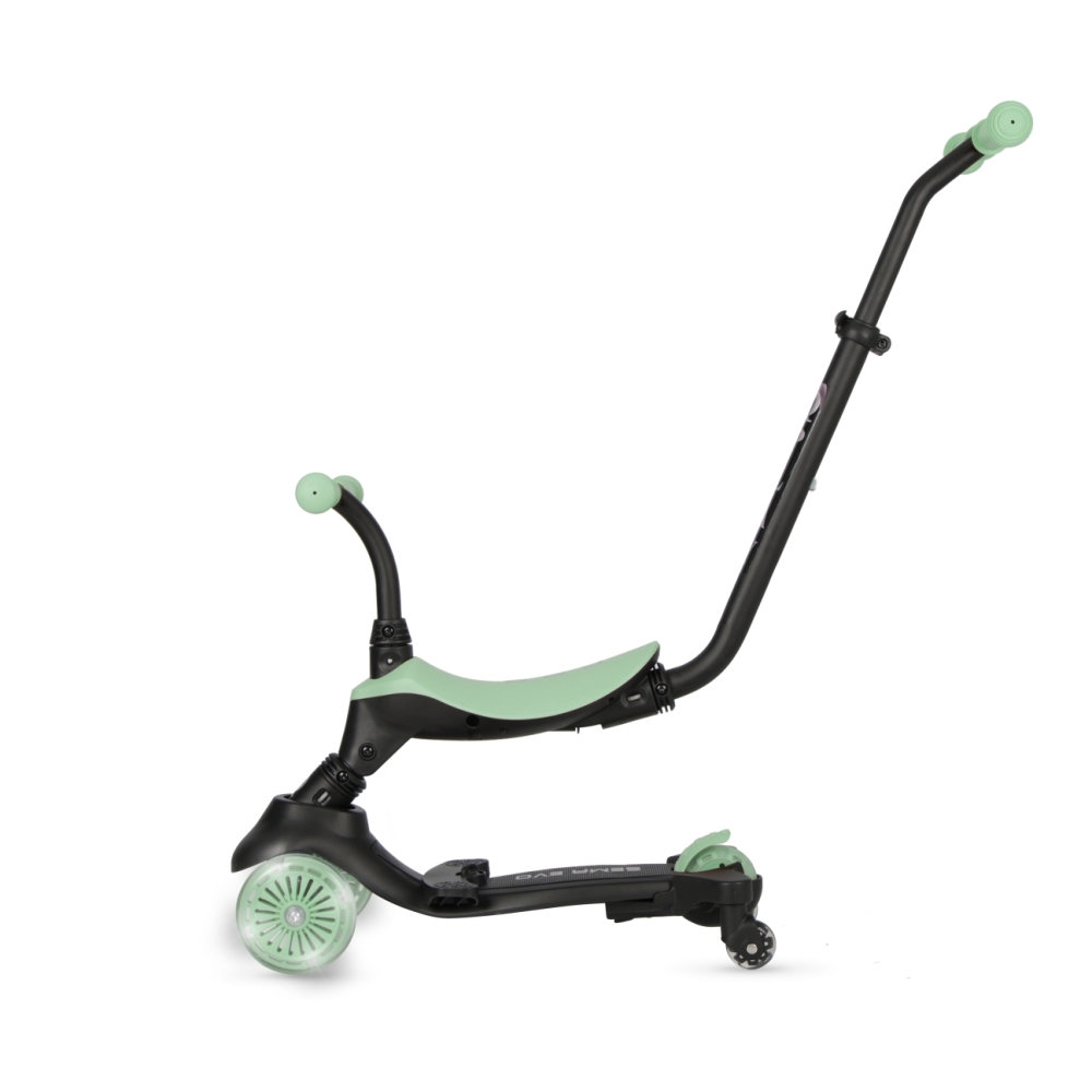 Paspirtukas Qplay Sema Evo 3in1, Green-Judėjimui, Paspirtukai vaikams-e-vaikas