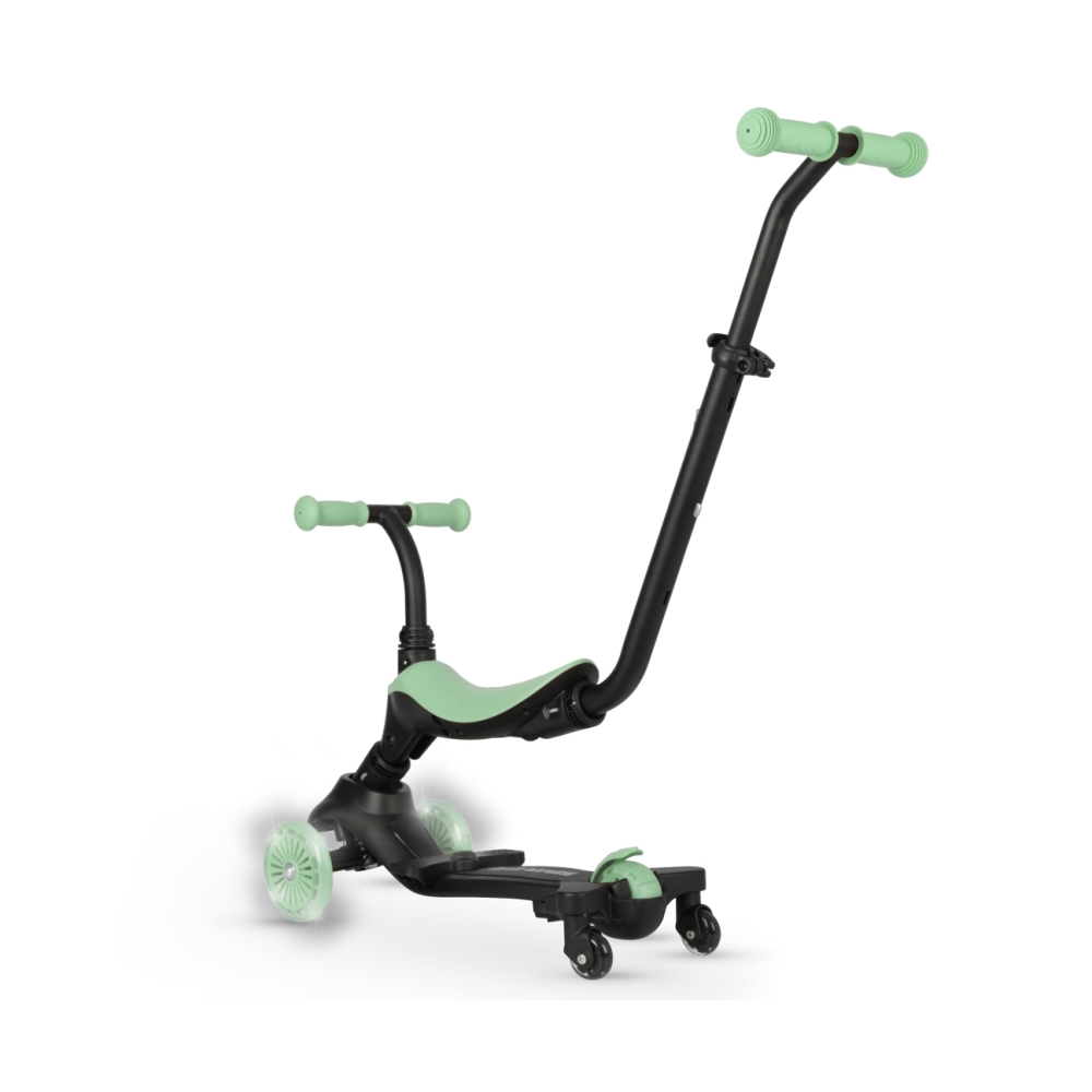 Paspirtukas Qplay Sema Evo 3in1, Green-Judėjimui, Paspirtukai vaikams-e-vaikas