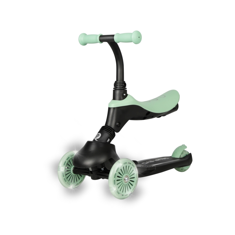 Paspirtukas Qplay Sema Evo 3in1, Green-Judėjimui, Paspirtukai vaikams-e-vaikas