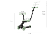 Paspirtukas Qplay Sema Evo 3in1, Green-Judėjimui, Paspirtukai vaikams-e-vaikas