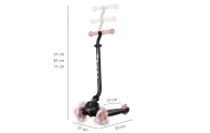 Paspirtukas Qplay Sema Evo 3in1, Coral Pink-Judėjimui, Paspirtukai vaikams-e-vaikas