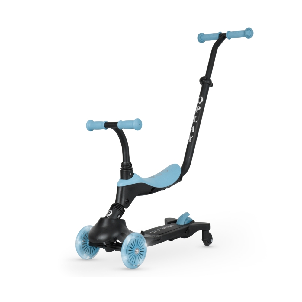 Paspirtukas Qplay Sema Evo 3in1, Sky Blue-Judėjimui, Paspirtukai vaikams-e-vaikas