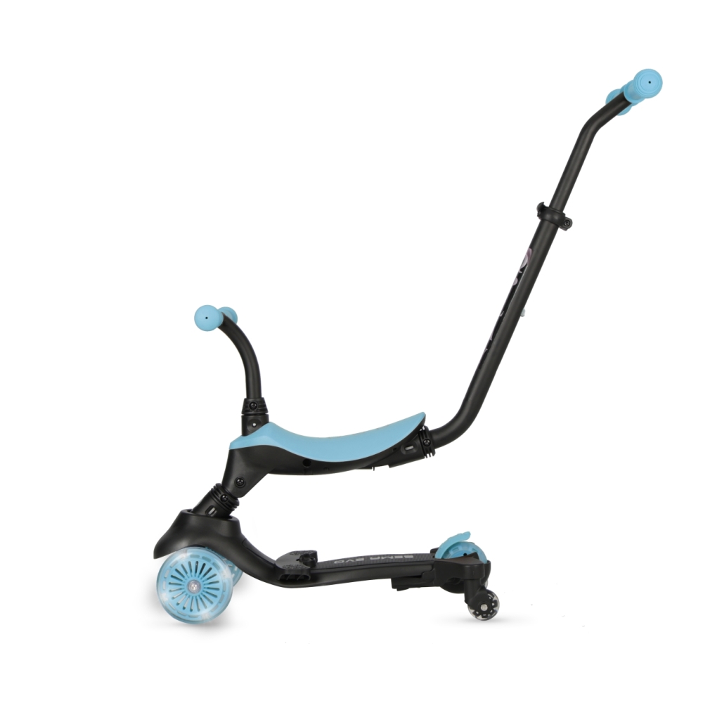 Paspirtukas Qplay Sema Evo 3in1, Sky Blue-Judėjimui, Paspirtukai vaikams-e-vaikas