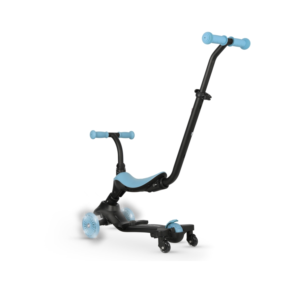 Paspirtukas Qplay Sema Evo 3in1, Sky Blue-Judėjimui, Paspirtukai vaikams-e-vaikas