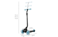 Paspirtukas Qplay Sema Evo 3in1, Sky Blue-Judėjimui, Paspirtukai vaikams-e-vaikas
