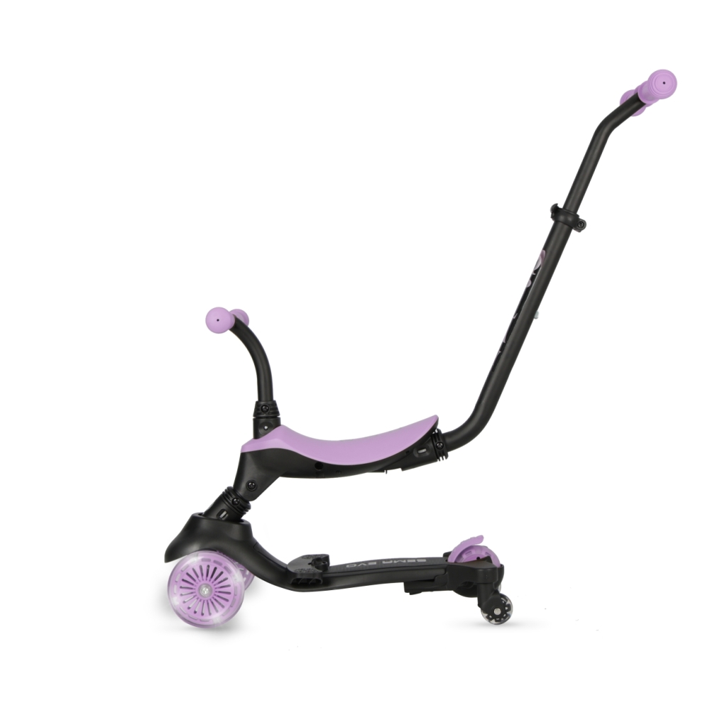 Paspirtukas Qplay Sema Evo 3in1, Violet-Judėjimui, Paspirtukai vaikams-e-vaikas