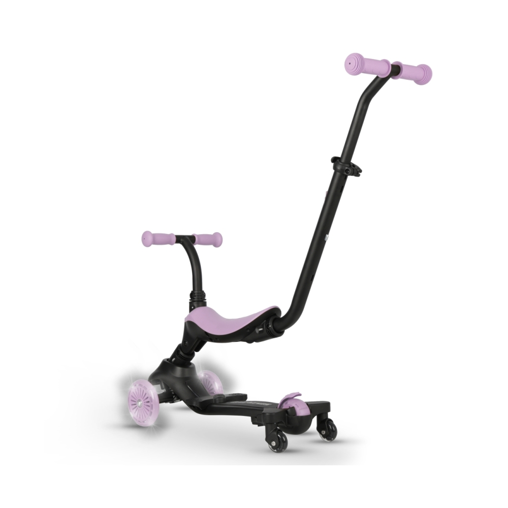Paspirtukas Qplay Sema Evo 3in1, Violet-Judėjimui, Paspirtukai vaikams-e-vaikas