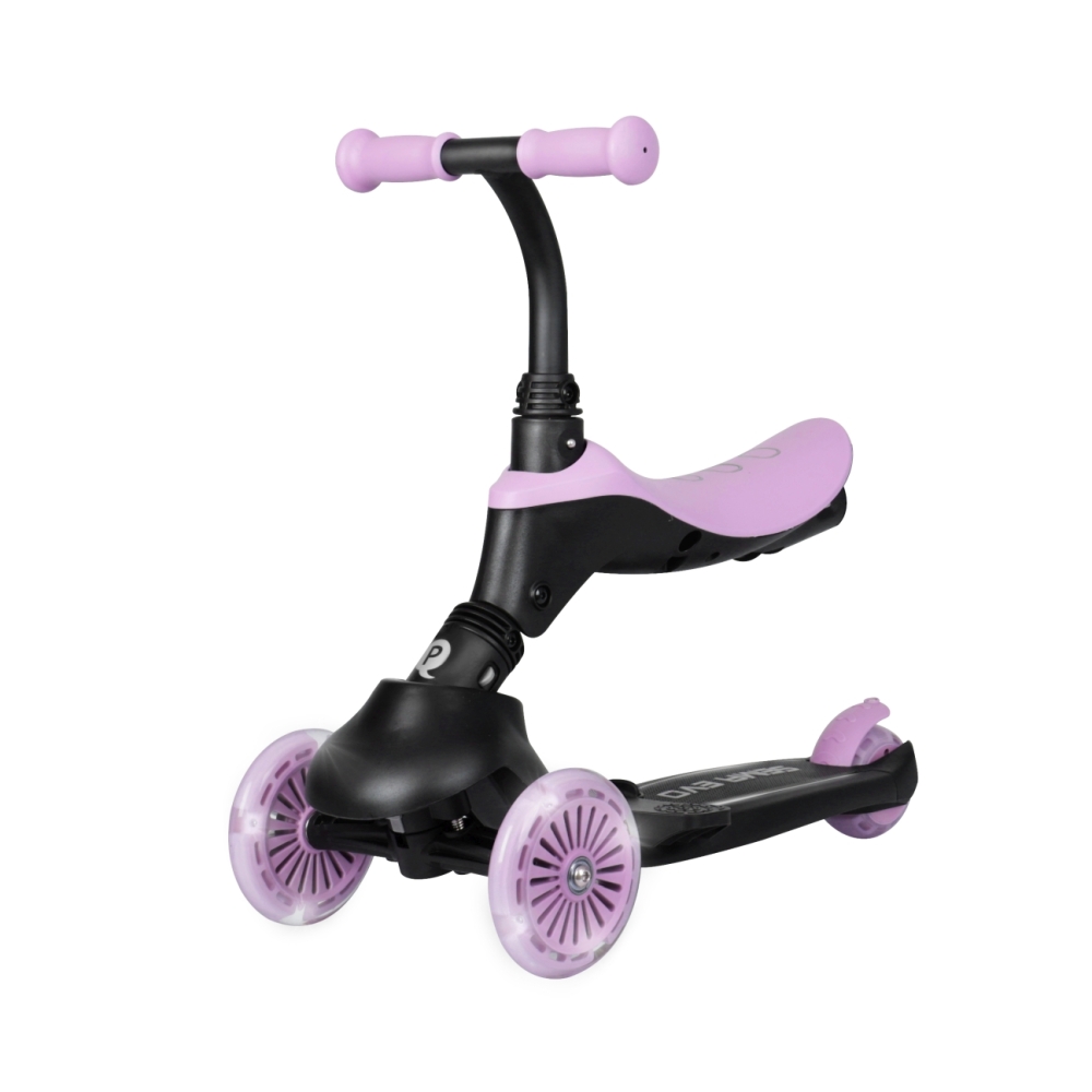 Paspirtukas Qplay Sema Evo 3in1, Violet-Judėjimui, Paspirtukai vaikams-e-vaikas