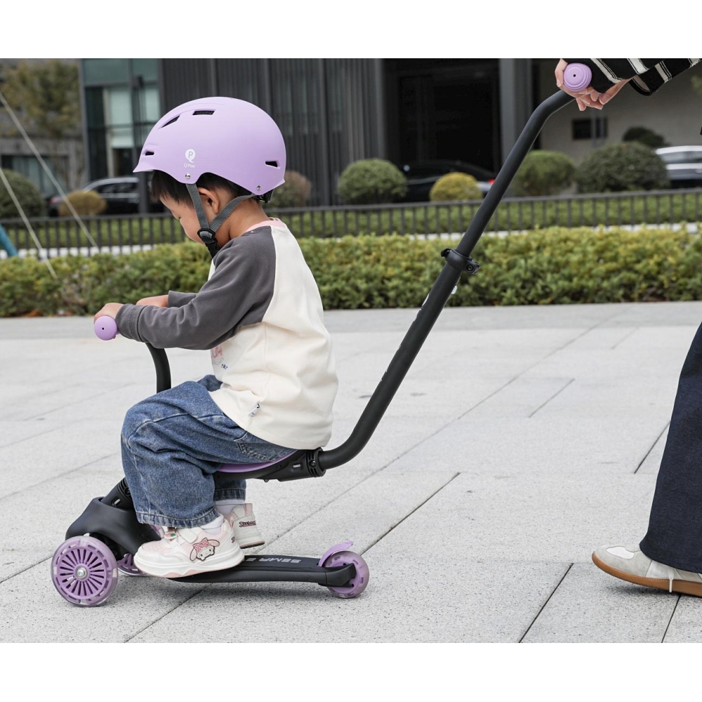 Paspirtukas Qplay Sema Evo 3in1, Violet-Judėjimui, Paspirtukai vaikams-e-vaikas