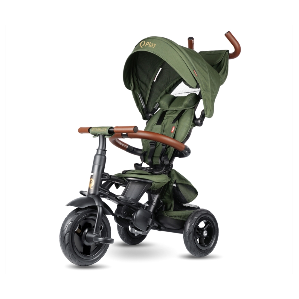Triratis Qplay Rito Deluxe Rubber, Olive-Judėjimui, Triratukai vaikams-e-vaikas