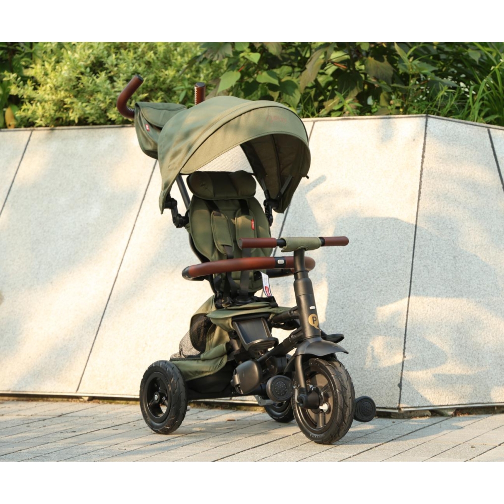 Triratis Qplay Rito Deluxe Rubber, Olive-Judėjimui, Triratukai vaikams-e-vaikas