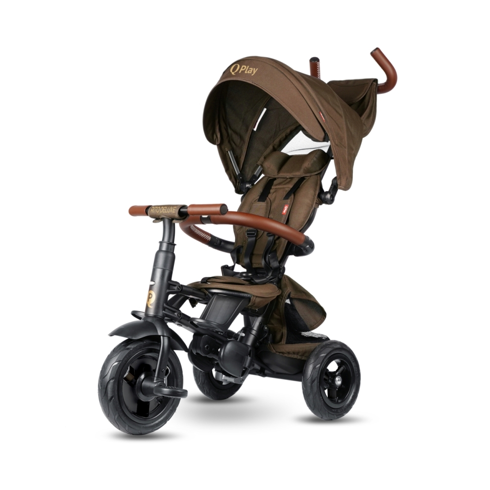 Triratis Qplay Rito Deluxe Rubber, Brown-Judėjimui, Triratukai vaikams-e-vaikas