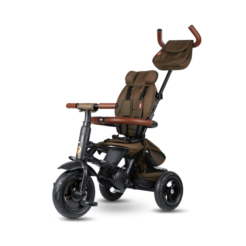 Triratis Qplay Rito Deluxe Rubber, Brown-Judėjimui, Triratukai vaikams-e-vaikas