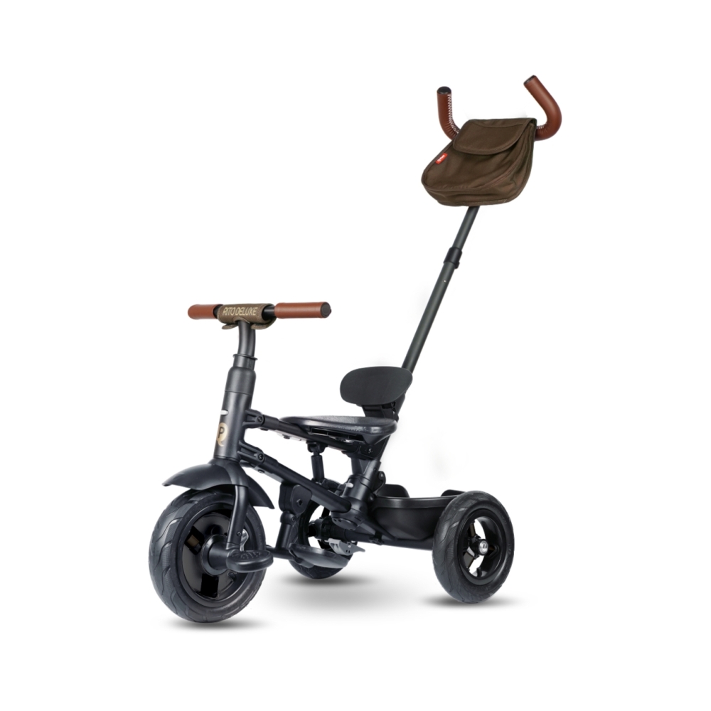 Triratis Qplay Rito Deluxe Rubber, Brown-Judėjimui, Triratukai vaikams-e-vaikas