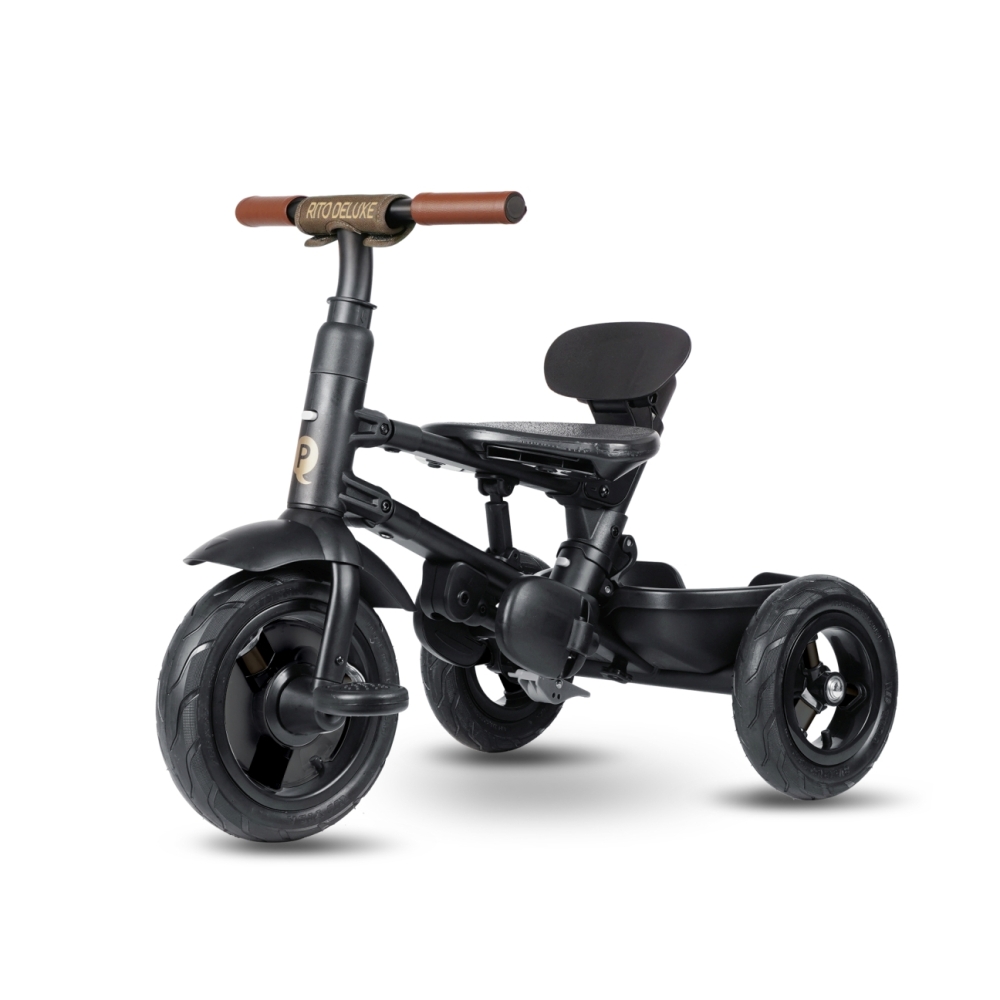 Triratis Qplay Rito Deluxe Rubber, Brown-Judėjimui, Triratukai vaikams-e-vaikas