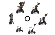 Qplay Rowerek Trójkołowy Rito Deluxe Rubber Brown
