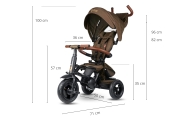 Qplay Rowerek Trójkołowy Rito Deluxe Rubber Brown