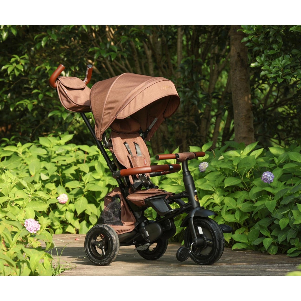 Triratis Qplay Rito Deluxe Rubber, Brown-Judėjimui, Triratukai vaikams-e-vaikas