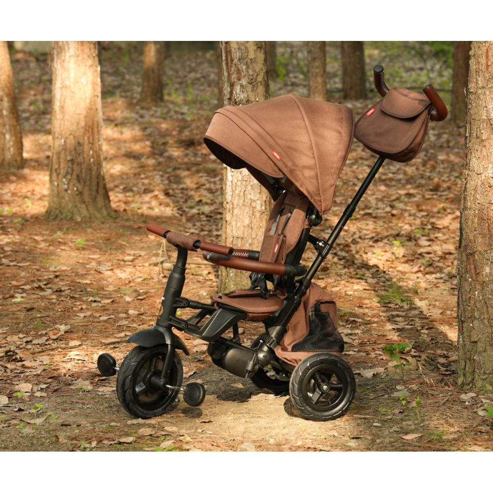 Triratis Qplay Rito Deluxe Rubber, Brown-Judėjimui, Triratukai vaikams-e-vaikas