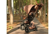 Qplay Rowerek Trójkołowy Rito Deluxe Rubber Brown
