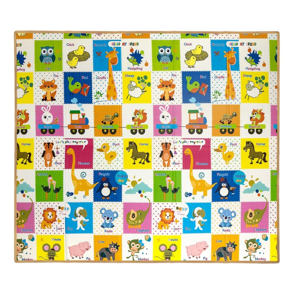 Sulankstomas putplasčio kilimėlis Colourful Animals T1-Žaislai, Kūdikiams, Lavinamieji kilimėliai-e-vaikas