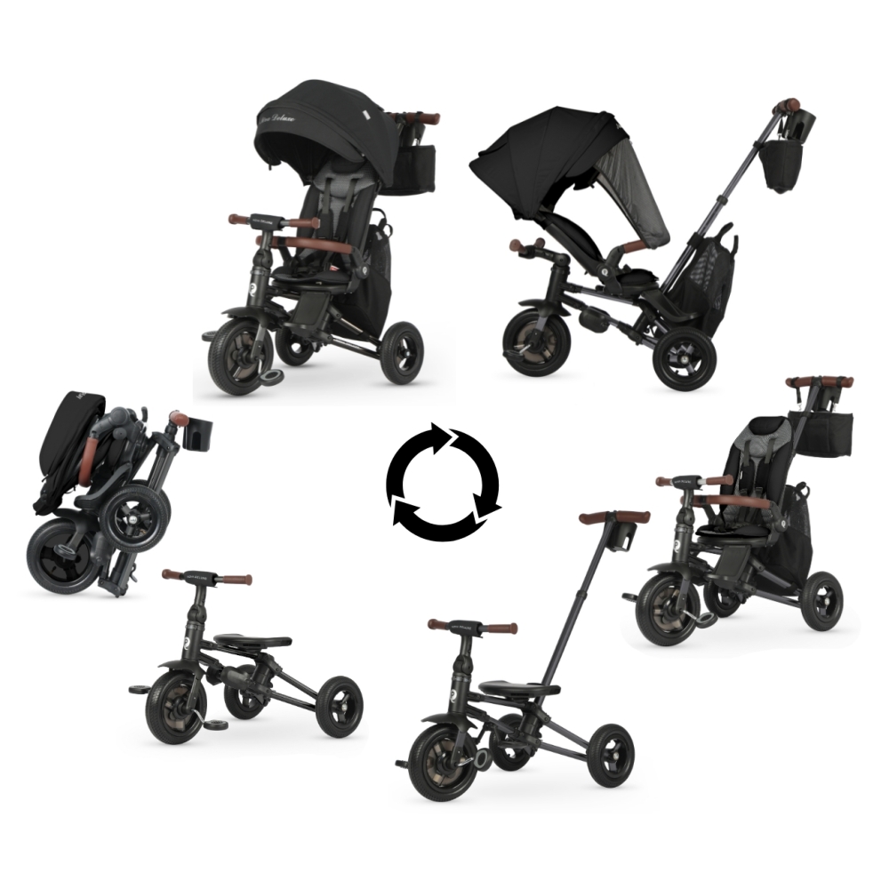 Qplay Rowerek Trójkołowy Nova Deluxe Black