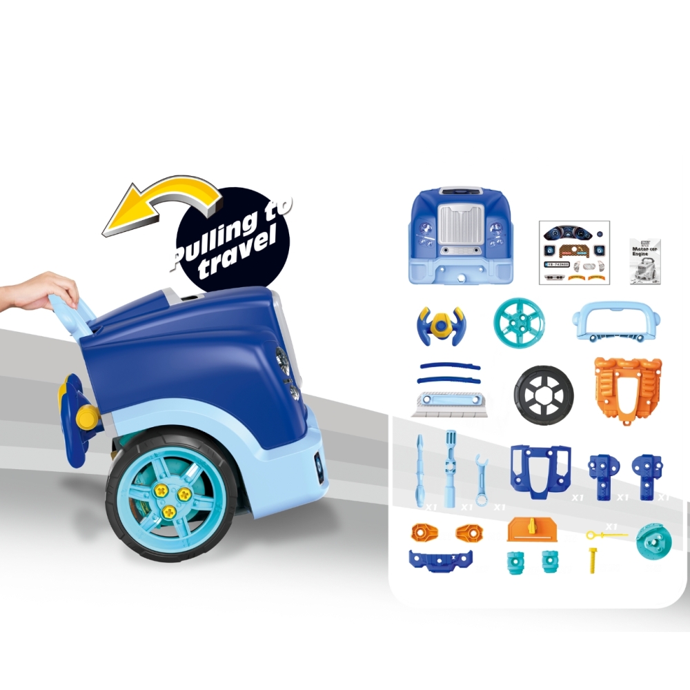 Mažojo mechaniko variklio rinkinys N-gine, mėlynas-Žaislai, Profesijos, buities žaislai, Meistro žaislai-e-vaikas
