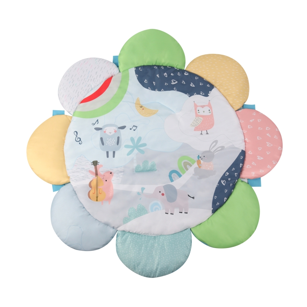Lavinamasis kilimėlis TinyMini JL639-2A 2-in-1 Zoo Flower Mat-Žaislai, Kūdikiams, Lavinamieji kilimėliai-e-vaikas