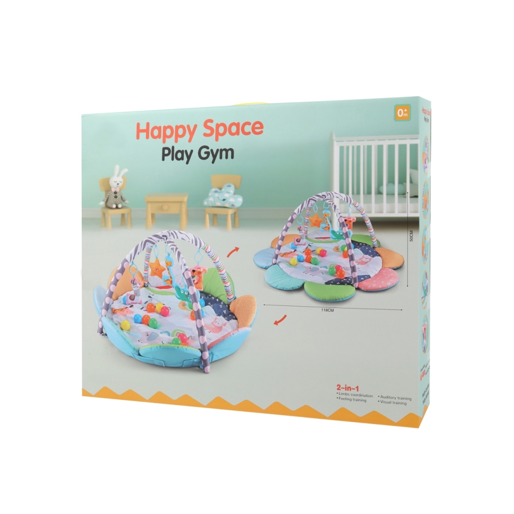 Lavinamasis kilimėlis TinyMini JL639-2A 2-in-1 Zoo Flower Mat-Žaislai, Kūdikiams, Lavinamieji kilimėliai-e-vaikas
