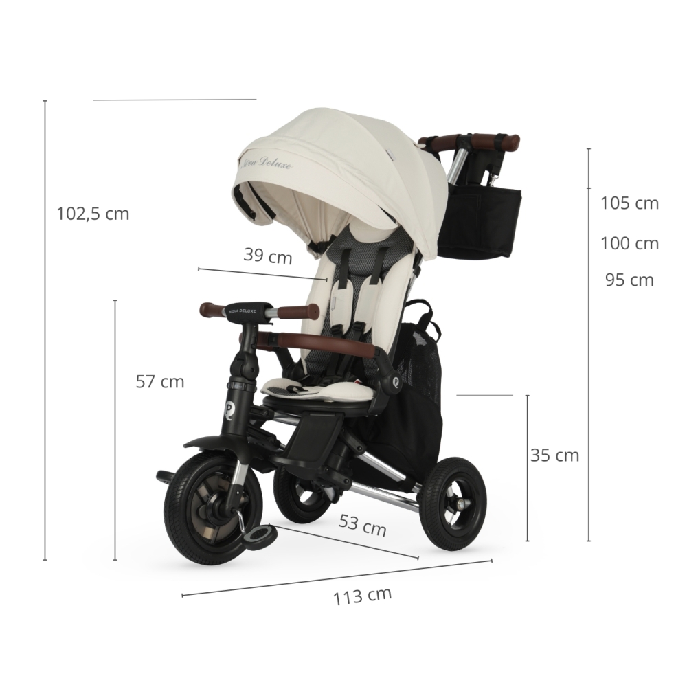 Qplay Rowerek Trójkołowy Nova Deluxe Beige