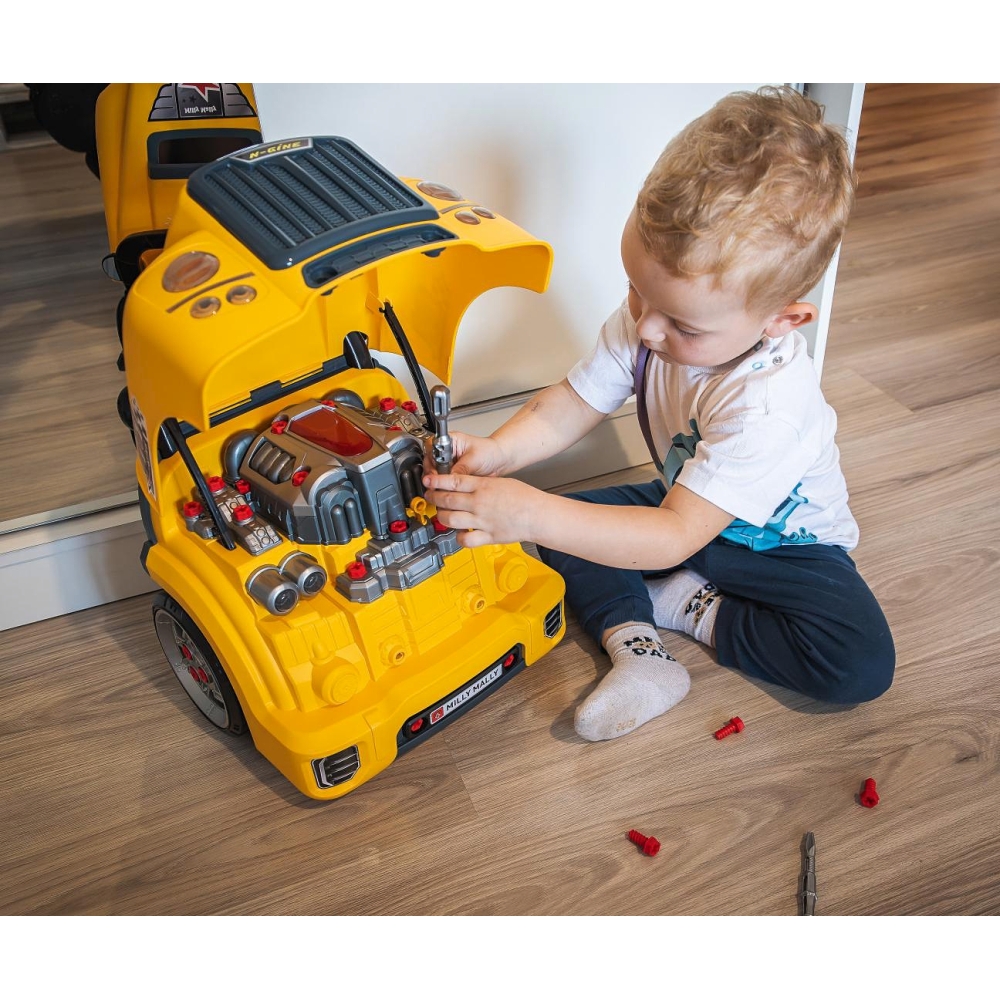 Mažojo mechaniko variklio rinkinys N-gine, geltonas-Žaislai, Profesijos, buities žaislai, Meistro žaislai-e-vaikas