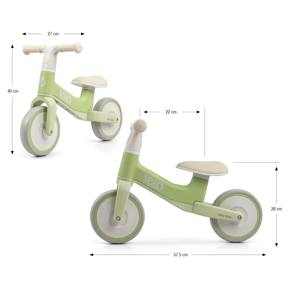 Balansinis dviratis Velo, Green-Judėjimui, Balansiniai dviratukai-e-vaikas