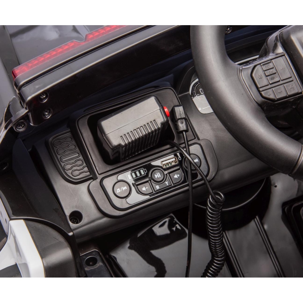 Elektromobilis Ford Ranger Police Black-Elektromobiliai vaikams, Visureigiai-e-vaikas