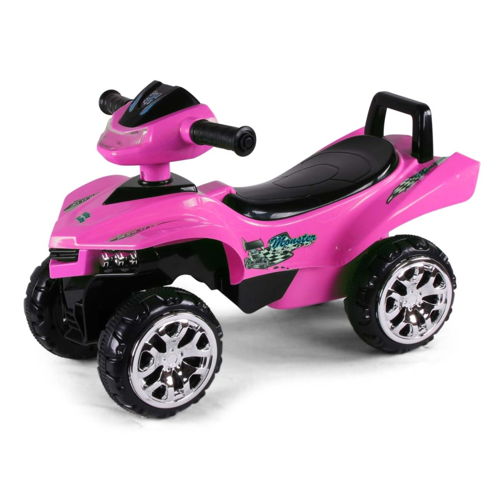 Paspiriamas keturratis Monster Truck, Juoda/rožinė-Judėjimui, Paspiriamosios mašinėlės ir jų priedai, Paspiriamos mašinėlės-e-va