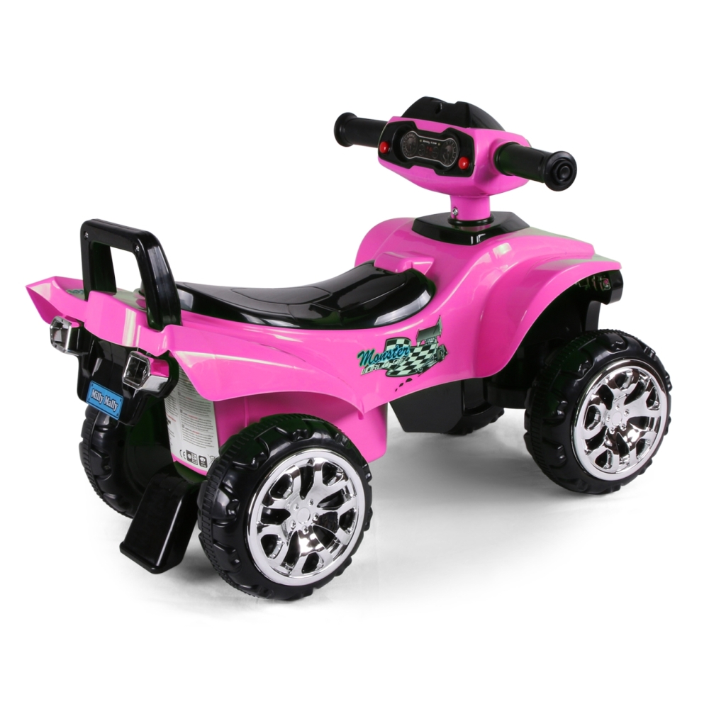 Paspiriamas keturratis Monster Truck, Juoda/rožinė-Judėjimui, Paspiriamosios mašinėlės ir jų priedai, Paspiriamos mašinėlės-e-va