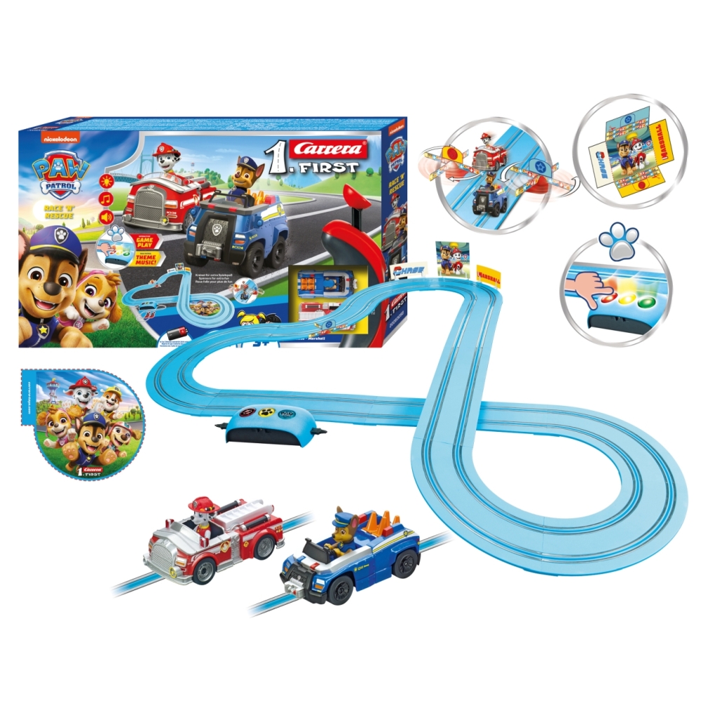 Lenktynių trasa Carrera First 20063058 Paw Patrol - Race 'N' Rescue 3,5 m-Žaislai, Auto ir transporto žaislai, Garažai, trasos i