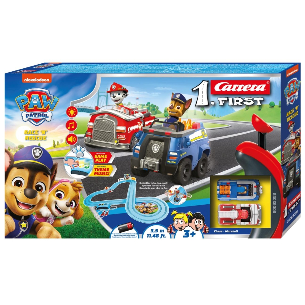 Lenktynių trasa Carrera First 20063058 Paw Patrol - Race 'N' Rescue 3,5 m-Žaislai, Auto ir transporto žaislai, Garažai, trasos i