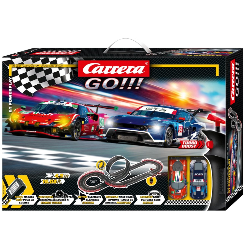 Lenktynių trasa Carrera Go 20062597 GT Powerplay 4,9 m-Žaislai, Auto ir transporto žaislai, Garažai, trasos ir kita-e-vaikas