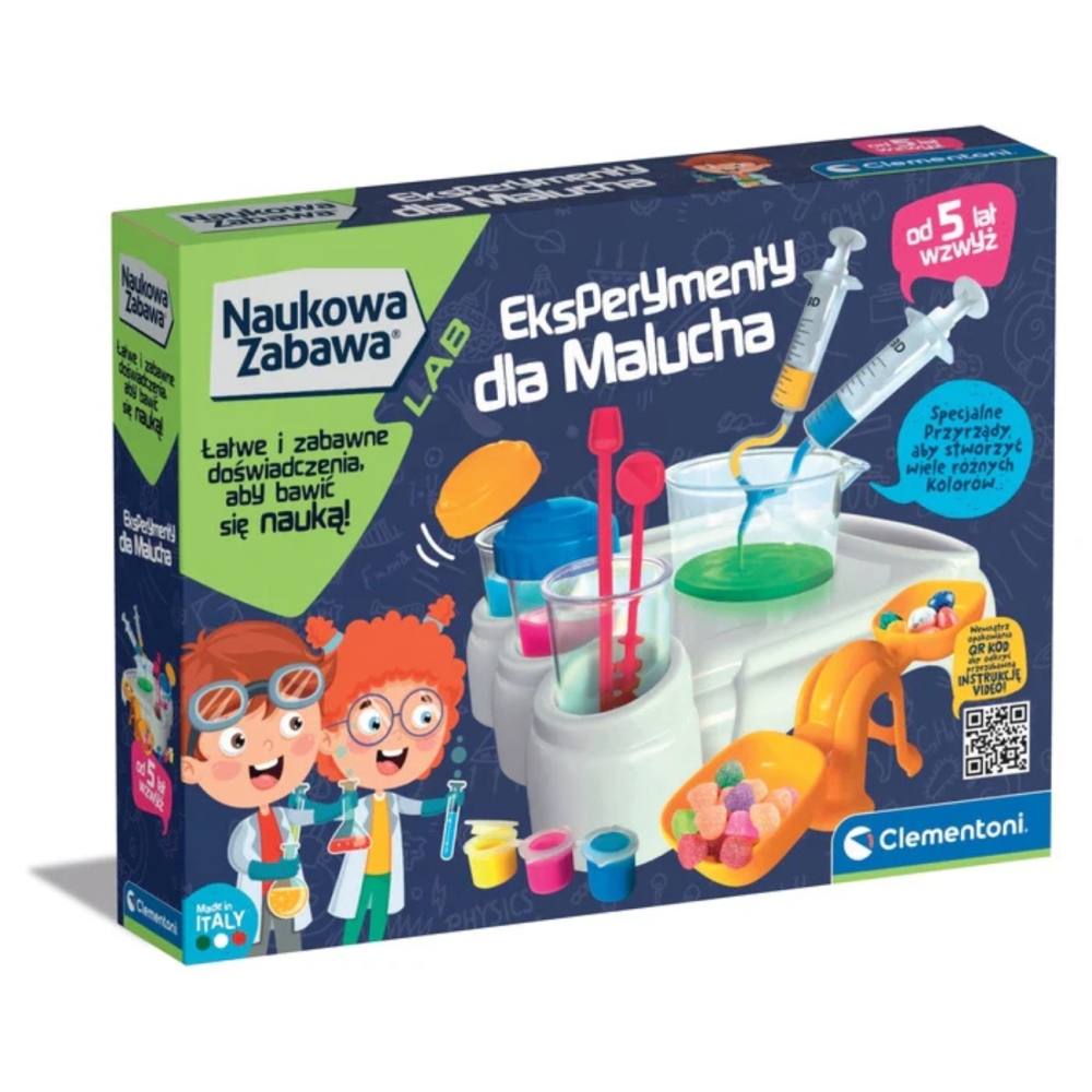 Moksliniai eksperimentai mažiems vaikams Lenkų kalba Clementoni 50895-Žaislai, Profesijos, buities žaislai, Moksliniai žaislai-e
