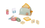 TOOKY TOY Toster Drewniany Pastelowy Zestaw Śniadaniowy