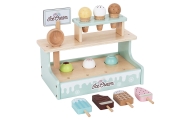 Medinė ledų parduotuvė TOOKY TOY Ledų prekystalis-Žaislai, Profesijos, buities žaislai, Mediniai, Mažiesiems kulinarams-e-vaikas