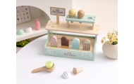 Medinė ledų parduotuvė TOOKY TOY Ledų prekystalis-Žaislai, Profesijos, buities žaislai, Mediniai, Mažiesiems kulinarams-e-vaikas