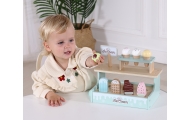 Medinė ledų parduotuvė TOOKY TOY Ledų prekystalis-Žaislai, Profesijos, buities žaislai, Mediniai, Mažiesiems kulinarams-e-vaikas