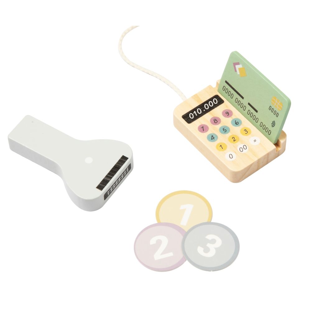 Tooky Toy TP543 Drewniana kasa sklepowa