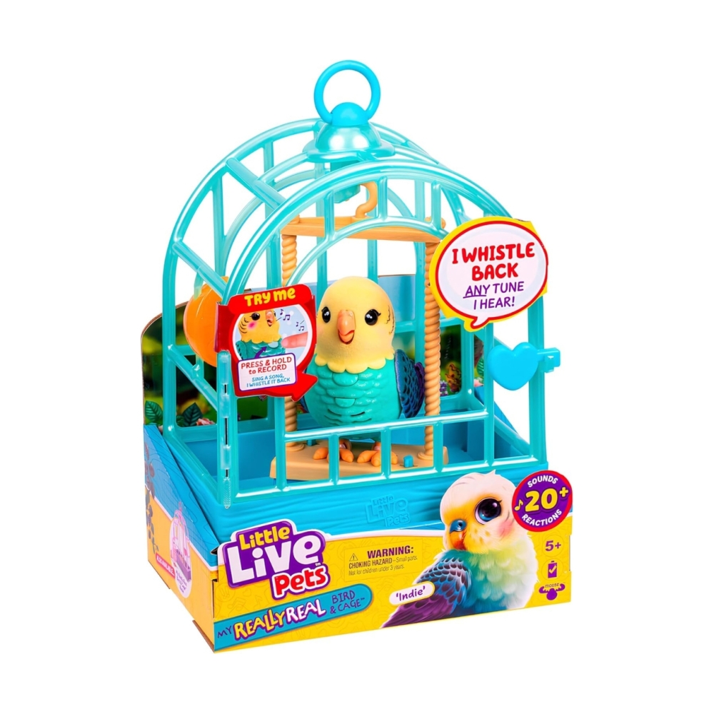Kalbantis paukštis su narveliu Moose Little Live Pets 26691-Žaislai, Interaktyvūs žaislai-e-vaikas