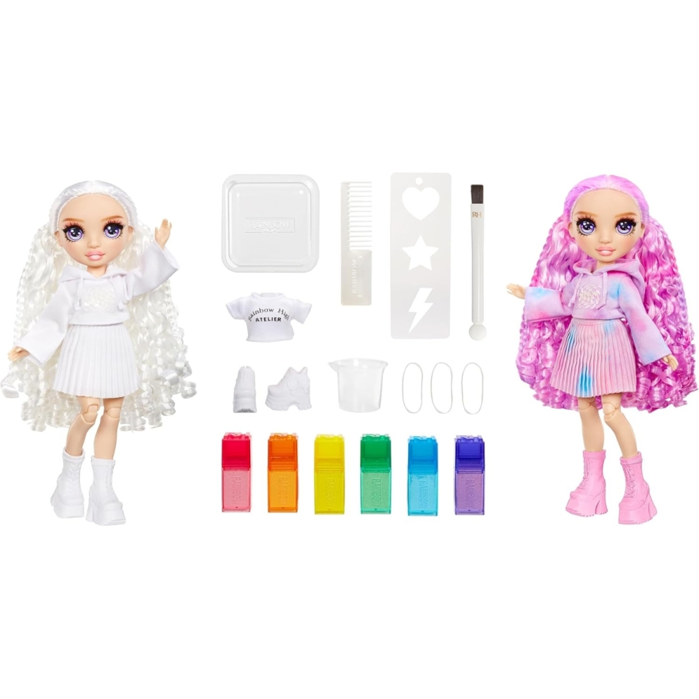 Lėlė su priedais MGA Rainbow High Watercolor & Create MGA 507581, 28 cm, Balta-Žaislai, Lėlės ir jų priedai, Lėlės-e-vaikas
